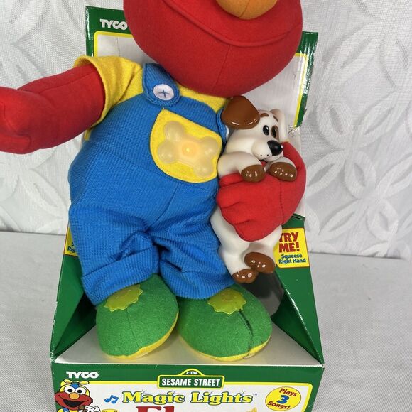 Tyco Magic Lights Elmo Musical Plush Sesame Street Lights 1997 Tested Works - Picture 9 of 12